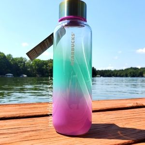 Starbucks purple/teal ombre glass bottle